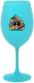 DUHOVÉ VESELÉ EE - tyrkysový pohár na víno 350 ml