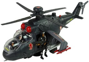 Lean Toys Vojenský vrtulník – svetelné a zvukové efekty