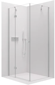 Cerano Marino, sprchovací kút 120(dvere) x 100(stena) x 190 cm, 6mm číre sklo, chrómový profil, CER-CER-422841