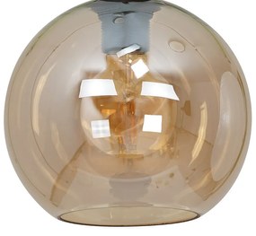 Stropné svietidlo Sofia, 1x jantárové sklenené tienidlo, b