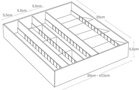Biely plastový príborník do zásuvky 47.5 x 35 cm - YAMAZAKI