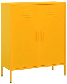 Úložná skrinka horčicovo-žltá 80x35x101,5 cm oceľ 336164
