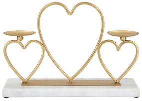 Svietnik v zlatej a bielej farbe Mauro Ferretti