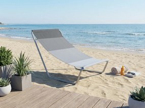 Skladacie plážové ležadlo SAND, sivé pruhy