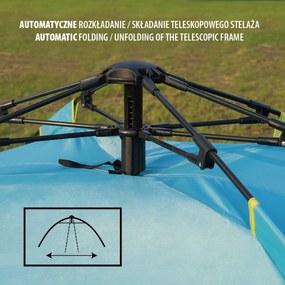 NC7819 MODRÝ AUTOMATICKÝ STAN 2V1 NILS CAMP