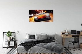 Obraz canvas Športové auto svetla mesta 125x50 cm