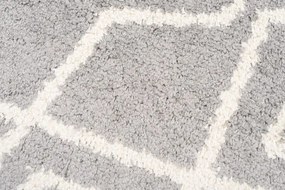 Koberec BOHO L229C tmavosivý / béžový kruh