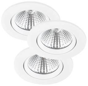 NORDLUX Sada 3x zapustené stropné LED svietidlo FREMONT, 5,5 W, teplá biela, biela