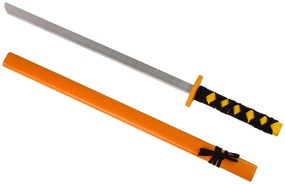 LEAN TOYS Drevený meč 73 cm - oranžový