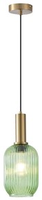 Luster na lanku 1xE27/15W/230V zelená pr. 13 cm