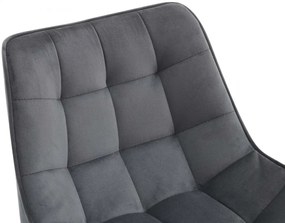 2x Barová stolička Dartford - zamat - Tmavo sivá