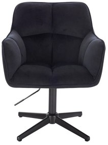 LuxuryForm DESIGN Kreslo AMALFI VELUR na čiernom kríži - čierne