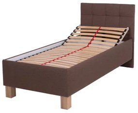 Čalúnená posteľ s matracom a úložným priestorom MARIA ONE 90x200 cm hnedá