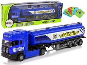 Lean Toys Modrá policajná cisterna – 30 cm