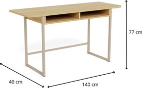 Konzolový stolík Darlington 140 cm dub prírodný