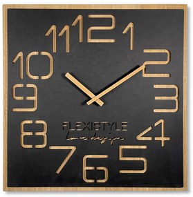 Nástenné hodiny Eko Digits z120-1matd-dx 60 cm, čierne