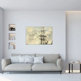 Obraz - Eugène Boudin, Ship on the Touques, reprodukcia (90x60 cm)