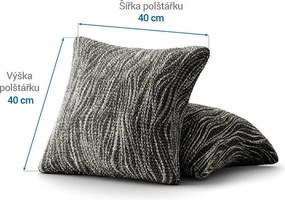 Bielastické poťahy UNIVERSO NOVÉ žíhané čiernobiele obliečky na vankúšiky 2 ks (40 x 40 cm)