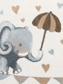 Koberec Villeroy & Boch BOHO KIDS Round Walk like an Elephant Rainy krémový kruh
