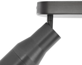 Zaoblené stropné bodové svetlo tmavosivé GU10 50 mm 3-svetlo - Stanley