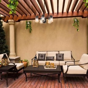 Kichler KL-LYNDON-5P-AZ - Vonkajší luster na tyči LYNDON 5xE27/60W/230V IP44