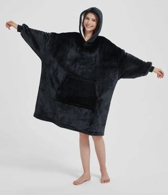 Deka s rukávmi HOODIE čierna