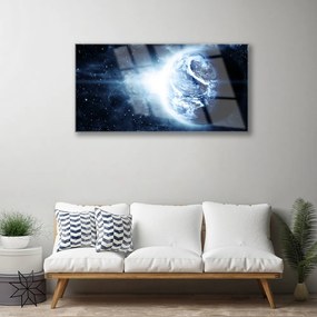 Skleneny obraz Krajina vesmír planéta 140x70 cm