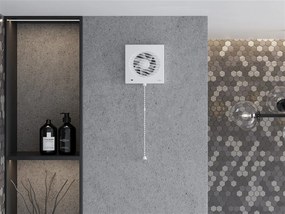 Kúpeľňový ventilátor MEXEN DXS 120 so spätnou klapkou a ovládaný lankom - biely, W9603-125K-00