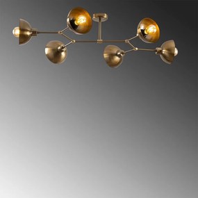 Stropné svietidlo v zlatej farbe s kovovým tienidlom 52x102 cm Dram – Opviq lights