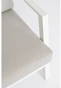 Bielá hliníková záhradná lounge súprava pre 4 Harley – Bizzotto