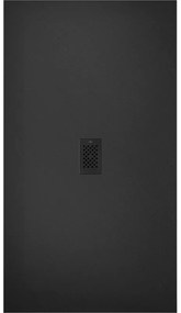 Mexen Hugo, obdĺžniková sprchová vanička SMC 160 x 100 cm, čierna, čierna krytka, 42701016-B