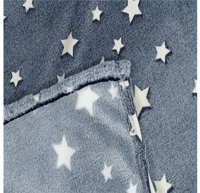 Verk Svietiaca deka Soft Dreams Stars, 150 x 180 cm šedá