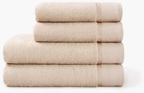 Goldea bavlnený froté uterák / osuška soft - púdrový 70 x 140 cm