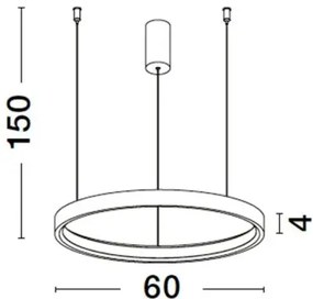 LED luster Perrine 60 čierne