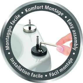 Záchodová doska s automatickým zatváraním 36,5 x 45 cm Corbara – Wenko