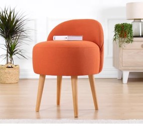Taburet NIKI Ø 46 cm, oranžový