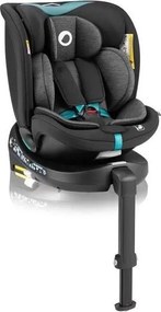 Lionelo - Autosedačka s otočnou základňou NAVY i-Size 40-150 cm čierna/tyrkysová