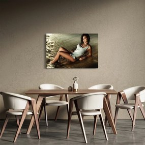Obraz ženy na pláži (90x60 cm)
