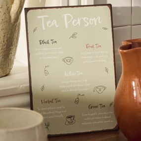 Ib Laursen Plechová ceduľa Tea Person