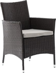 Garden Line ZÁHRADNÝ NÁBYTOK / 8 KRESIEL + VEĽKÝ STÔL / HNEDÁ + BEŽOVÁ *3654