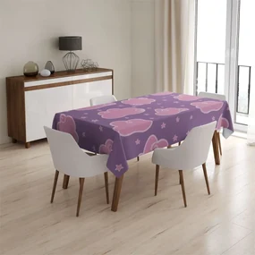 Sablio Obrus Ružové obláčiky - 130x130 cm