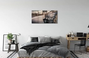 Sklenený obraz most bench 140x70 cm