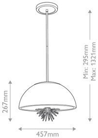 Quoizel STARING-3P-DG-OPAL-Luster na tyči STARING 3xE14/40W/230V pr.45,7cm zlatá