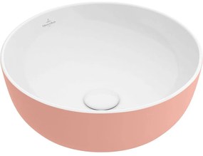 VILLEROY &amp; BOCH Artis okrúhle umývadlo na dosku bez otvoru, bez prepadu, priemer 430 mm, Powder, 417943BCT0