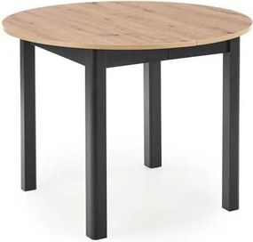 Rozkladací jedálenský stôl 102-142 cm Ralllon (čierna) (pre 4 6 osôb). Vlastná spoľahlivá doprava až k Vám domov. 1048881