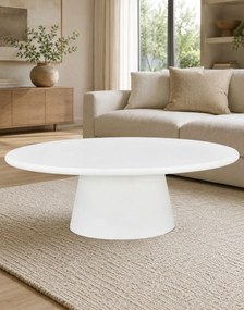 Moderný konferenčný stolík s mikrocementom Marocco Ecru 120x60 cm