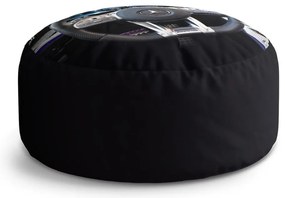 Taburet Circle AMG interiér, čierna