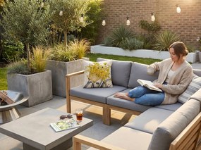 Ľanová obliečka na vankúš VELOBLOOM 45x45 cm, krémová