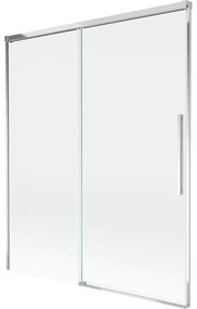 Mexen Rox, 2-krídlová posuvná vaňová zástena 140 x 150 cm, 8mm číre sklo, chrómový profil, 8C9-140-001-01-00