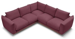 Vínová rohová pohovka Ernest – Bobochic Paris